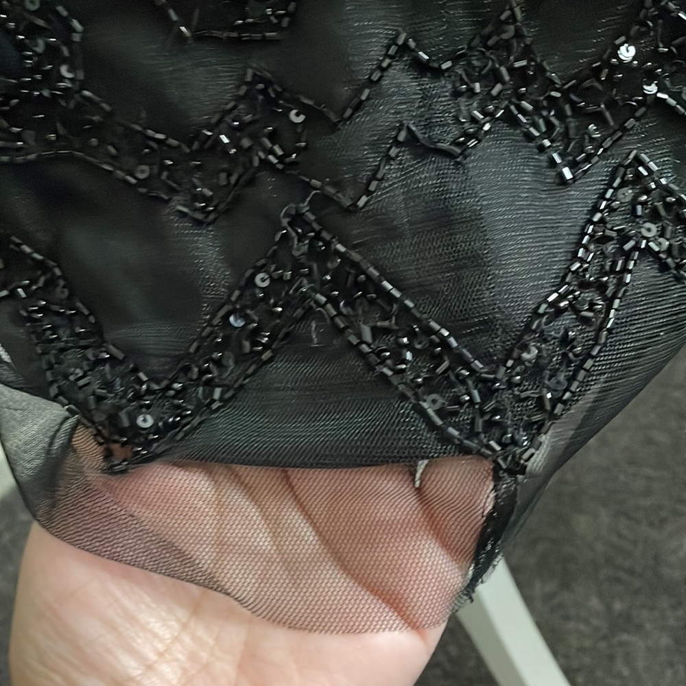 Adrianna Papell fully beaded halter cocktail dress size 14 - Picture 13 of 16